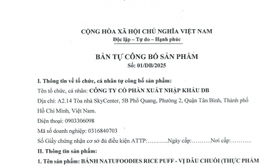 Tự công bố bánh Natufoodies 2025