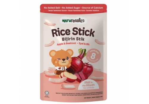 Bánh gạo hình que Natufoodies - Vị Táo, củ dền (35g)